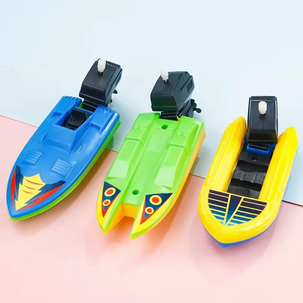 Wind-Up Speed Boat Toy for Kids