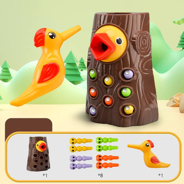 Woodpecker Magnetic Fishing Game for Kids