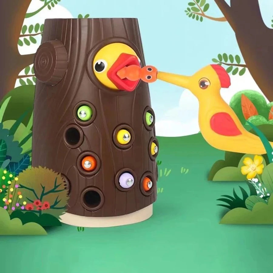 Woodpecker Magnetic Fishing Game for Kids